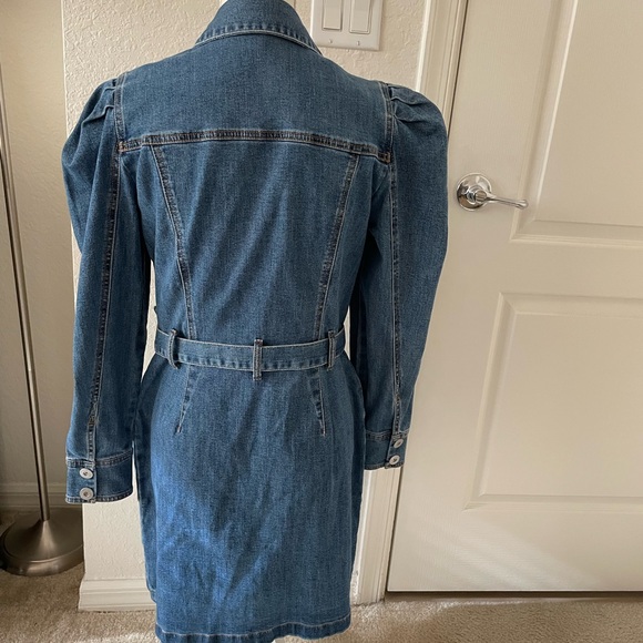 INC Denim Button-Down Belted Shirtdress Dress - Picture 3 of 5